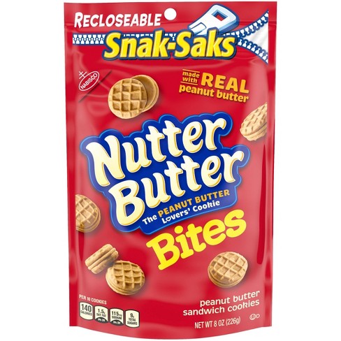 Nutter Butter Bites Mini Peanut Butter Sandwich Cookies Snak Saks 8oz Target