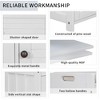 GustoWave Shoe Storage Bench with Removable Cushion and 3 Shutter-Shaped Doors, End of Bed & Entryway Bench, Flap Top Hidden Storage Space - 4 of 4