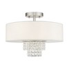 Livex Lighting Carlisle 3 - Light Semi-Flush Mount in  Brushed Nickel - 4 of 4