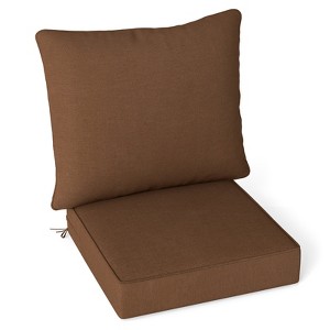 Tangkula Deep Seat Chair Cushion Pads Set Indoor/Outdoor w/ Rope Belts - 1 of 4