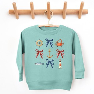 The Juniper Shop Coquette Nautical Collage Toddler Sweatshirt - 1 of 4