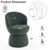 YOUNIKE Boucle Fabric Swivel Accent Chair Modern Upholstered Barrel Chair 22" Wide Living Room Chair Single Sofa Chair - 2 of 4