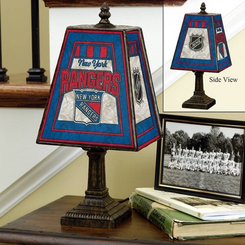 Nhl New York Rangers Art Glass Table Lamp Target