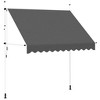Aghana Digitals Manual Retractable Awning - Anthracite Polyester, UPF 30+ UV Protection, - 2 of 4
