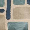 Saro Lifestyle Vibrant Embroidered Color Block Poly Filled Pillow, 18"x18", Blue - 3 of 4