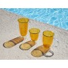 JoyJolt Levitea Double Walled Glass - Set of 4 Tumbler Glassware - 8.4-Ounces - Amber - 2 of 4