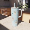 Zak Designs Stitch 30oz Stainless Steel Vacuum Sutton Slim Straw Tumbler with Handle - 4 of 4