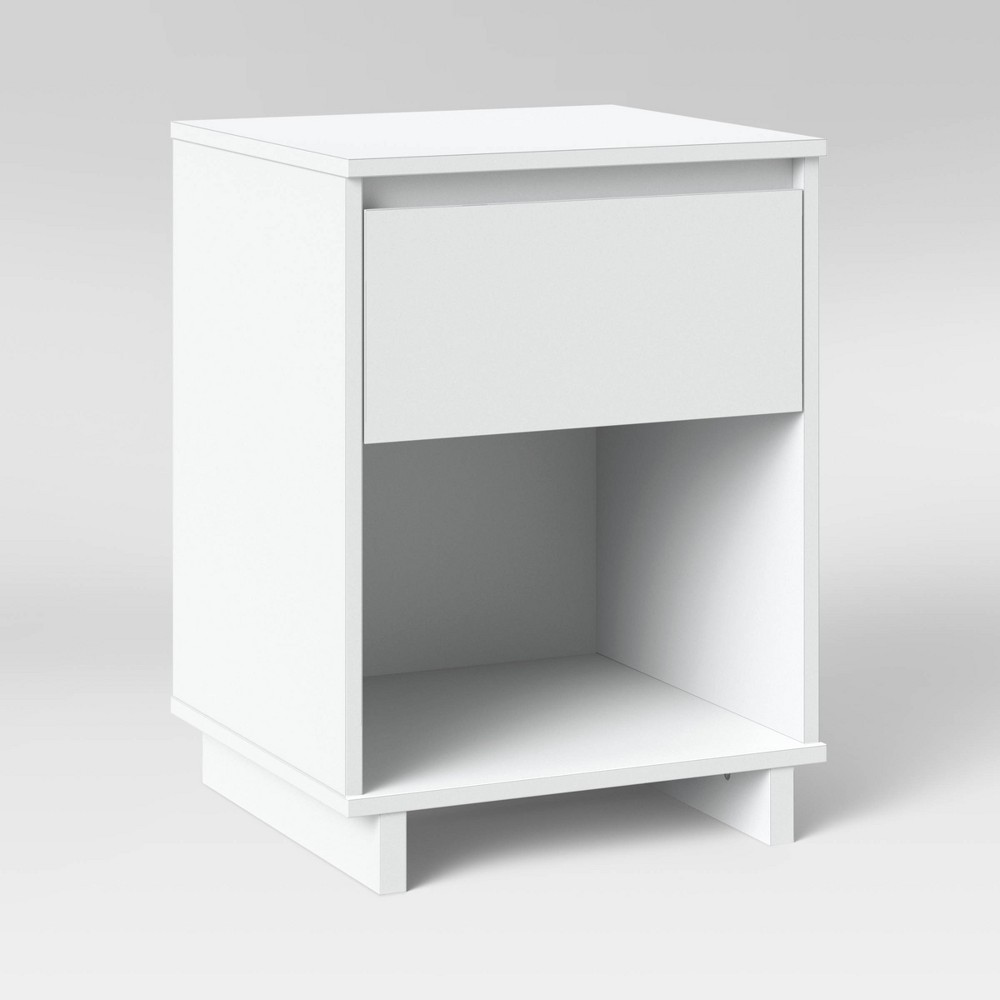 Photos - Storage Сabinet Modern Nightstand White - Room Essentials™