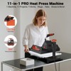 Mojgar 11 in 1 Heat Press Machine, 360° Swing Away Shirt Press Machine Heat Transfer Tshirt Press Machine - 2 of 4
