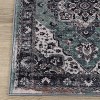 Contemporary Abstract Medallion Border Washable Indoor Area Rug by Blue Nile Mills - 3 of 4