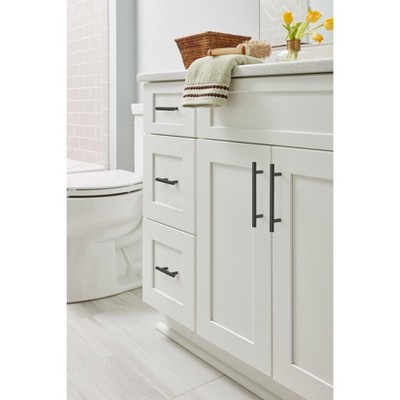 Matte Black Steel Bar Pulls with Mounting Hardware, 10 Pack