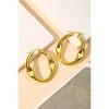 Slickblue Women's Hoops, Circle Cutout Latch Earrings, Boho Inspired, Fashion Jewelry, Minimalist Look, Silver/Gold, 2.1" - 2 of 4
