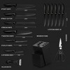15-Piece Kitchen Knife Set, Wooden Knife Block Organizer, High Carbon Stainless Steel Blades, Dishwasher Safe - 2 of 4