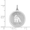 Black Bow Jewelry Sterling Silver Laser Etched Cocker Spaniel Dog Pendant, 19mm - 4 of 4