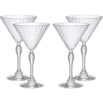 Bormioli Rocco America '20s 8.25 oz. Martini Glasses, 4-Piece, Clear