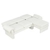 Racxily 94.1" Convertible Futon Sofa Bed with an Adjustable Backrest, a Reversible Chaise Lounge and Two Removable Armrest Pillows - 2 of 4