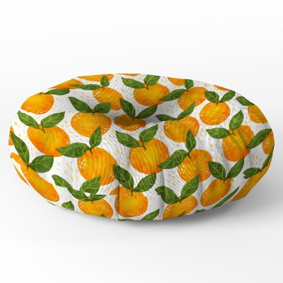 Avenie Cyprus Oranges Round Floor Pillow - Deny Desings