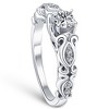 Pompeii3 1/2ct Vintage Diamond Engagement Ring 14K White Gold - 2 of 4