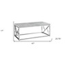 HomeRoots 47" Gray And Silver Iron Coffee Table - 3 of 4