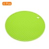 Unique Bargains Silicone Heat Resistant Non-slip Flexible Trivets 7.08" x 7.08” x 0.57" 4 Pcs - 3 of 4