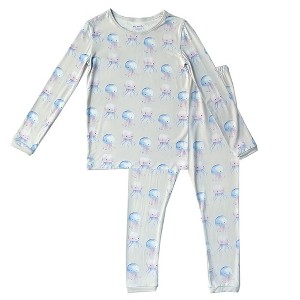 tiny knot co. Toddler Gender Neutral Buttery Soft Durable, Tagless Printed TENCEL Modal Pajama Set - 1 of 4