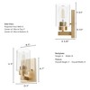 Hunter Fans 5" Hartland Wall Light Alturas Gold Finish - Elegant Sconce for Indoor Spaces, Dimmable, 1 Bulb, 60W Max - 2 of 4
