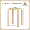 Costway 4 PCS Bentwood Stackable Backless Stools Stacking Wood Stool with Round Tops - 3 of 4
