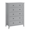 Wood Dresser for Bedroom, Chest of Drawers with 5 Drawer & Metal Handle - 3 of 4