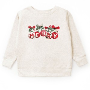 Merry Ornaments Quilted Print - Youth Graphic Sweatshirt - 1 of 4