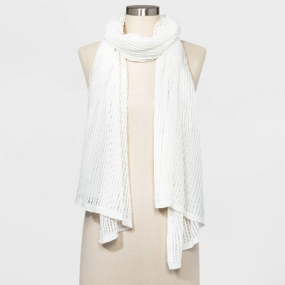cream wrap scarf