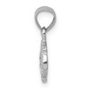 Black Bow Jewelry 14k White Gold Small Diamond Cut Sand Dollar Pendant, 8mm (5/16 Inch) - 2 of 4