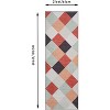 Plaid Runner Rug – Machine Washable, Abstract Geometric Design, Non-Slip, for Hallway, Kitchen, Bedroom, Living Room - 2 of 4