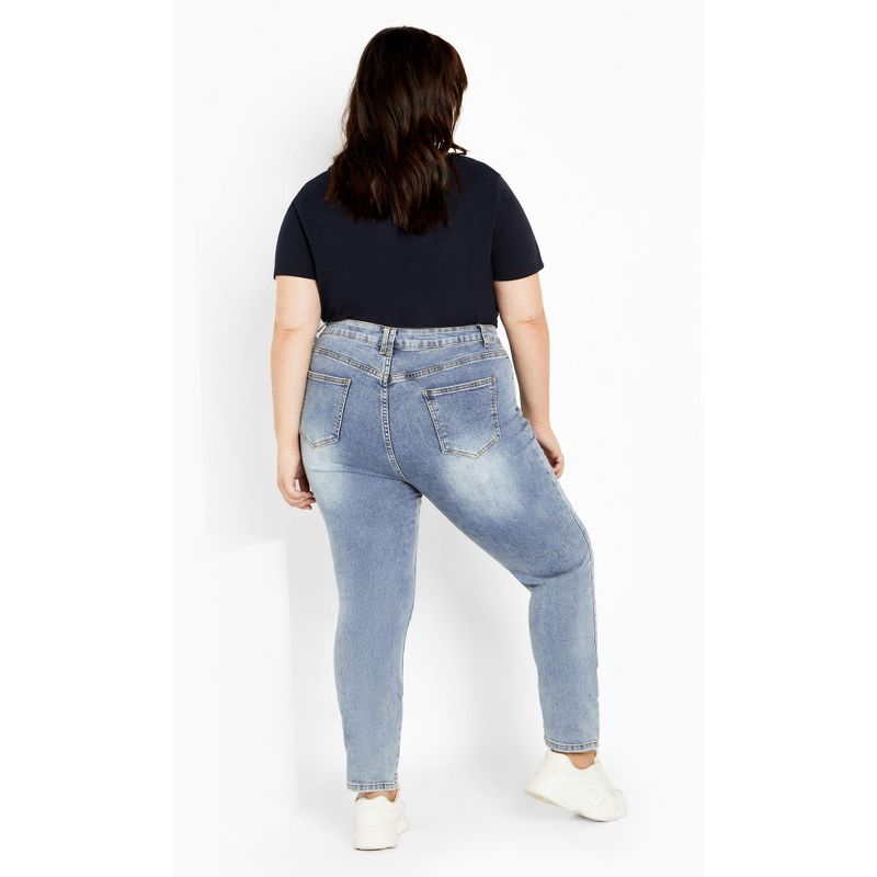 Women's Plus Size Most Wanted Rip Jean - Light Wash | CITY CHIC, 3 of 7
