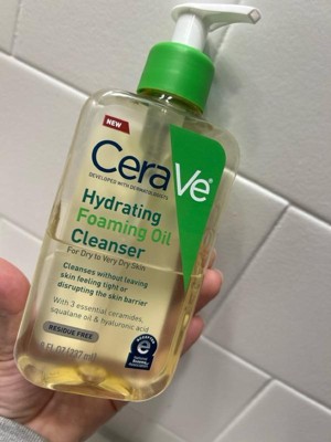 Cerave Hydrating Foaming Cleansing Oil Face Wash With Squalane Oil ...