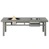 47.24"3-in-1 Coffee Table with Ice Bucket and Fire Pit,Gray - 3 of 4