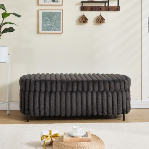 NicBex Modern Flip Top Footstool Oval Ottoman Bench with Hidden Storage,Upholstered Storage Bench for Living Room,Bedroom,Entryway - 1 of 4