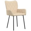 vidaXL Dining Chairs, 2 Pcs, Cream Fabric - 3 of 4