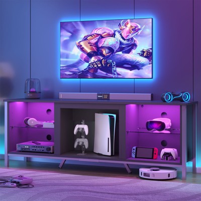 Bestier 70" Electric Fireplace TV Stand for TVs up to 80" LED Entertainment center with 23" Fireplace