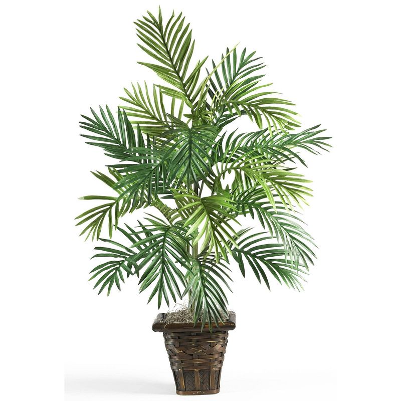 3.1ft Artificial Areca Palm with Wicker Basket - Nearly Natural, 1 of 7