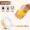 Airtight glass jars with lids, 34 oz, 3-pack, glass jars with lids, striped clips, suitable for kitchen jarring. - 3 of 4