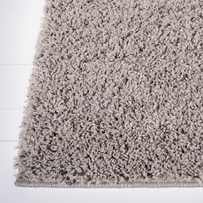 Taupe Hand-knotted Synthetic Shag Rug 9' x 12'
