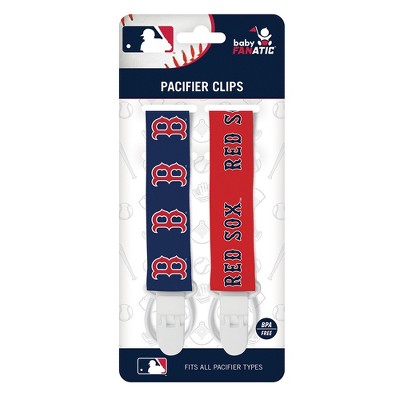 MasterPieces MLB Boston Red Sox Pacifier Clip 2-Pack