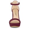 Allegra K Women's Open Toe Ankle Strap Platform Chunky Heels Sandals - 2 of 4