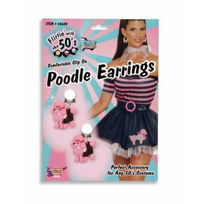 Forum Novelties Women's Poodle Earrings Costume Accessories