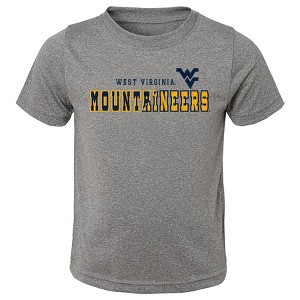 NCAA West Virginia Mountaineers Boys' Heather Gray Poly T-Shirt - 1 of 1