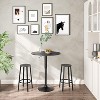 MaseiKar Bar Table, Height-Adjustable Round Pub Table 27-35.4 Inches, Cocktail Table with Sturdy Base, Modern Style, Easy to Assemble, Black - 2 of 4