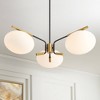 Possini Euro Design Possini Euro Gwynn 26 1/2" Black and Gold 3-Light Modern Chandelier - 2 of 4