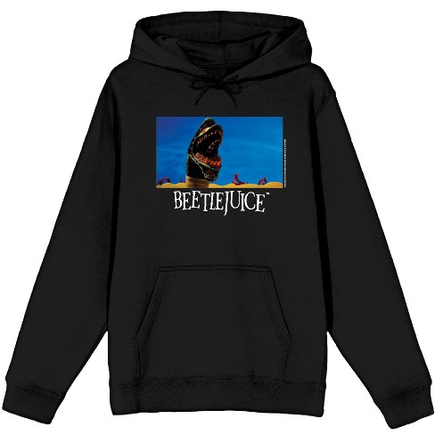 Beetlejuice Sandworm Adult Black Long Sleeve Hoodie-large : Target