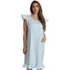 Dreamcrest Cap Sleeve Woven Nightgown with Floral Embroidery - Cute PJ Sleepwear - 2 of 3