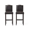 TOAOTBNBOB Upholstered Barstools Set of 2, Modern Bar Chair with Backrests, Kitchen Island Bar Stools with Wood Legs - 2 of 4